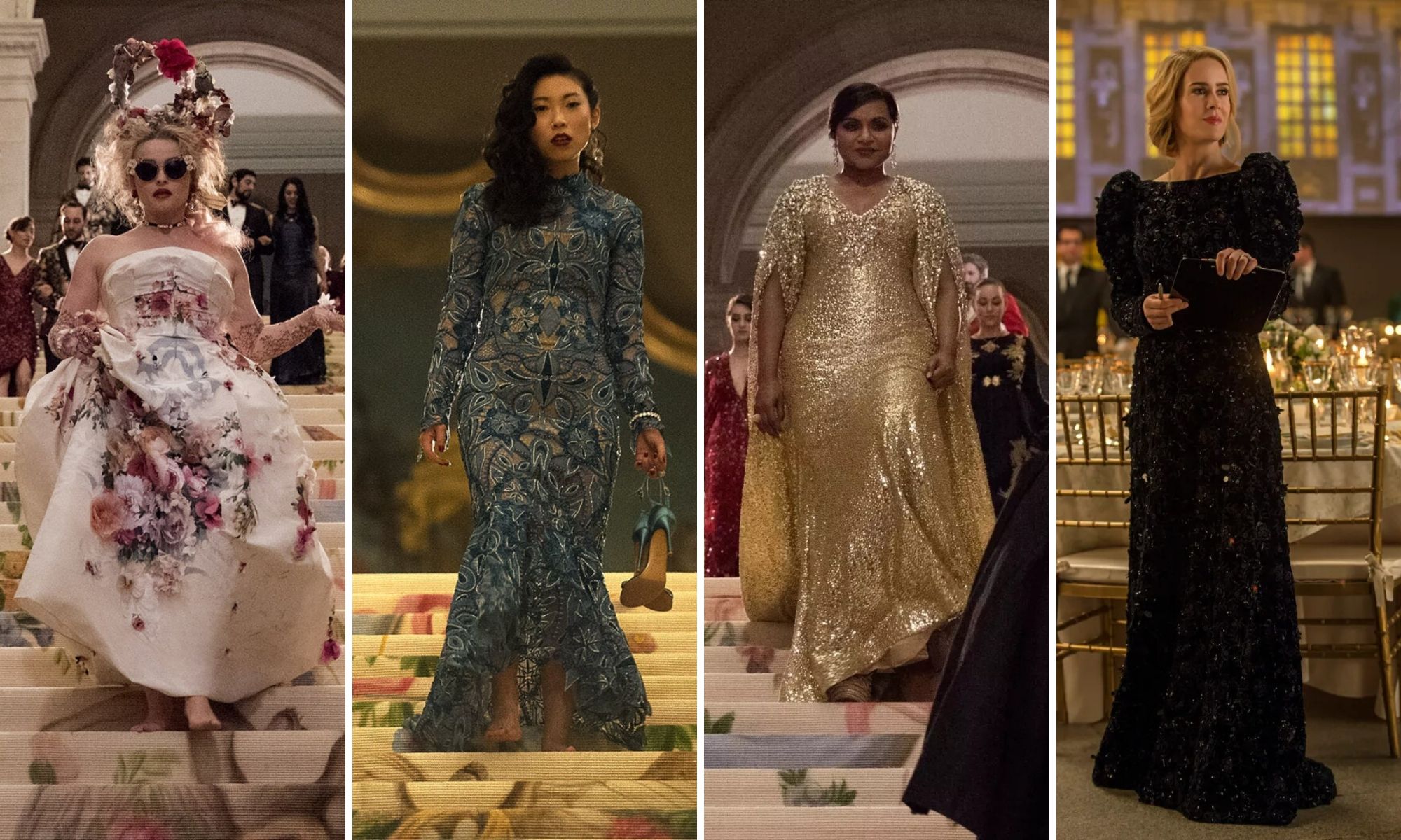 thời trang phim ocean's 8 met gala helena bonham carter mindy kaling sarah paulson awkquafina