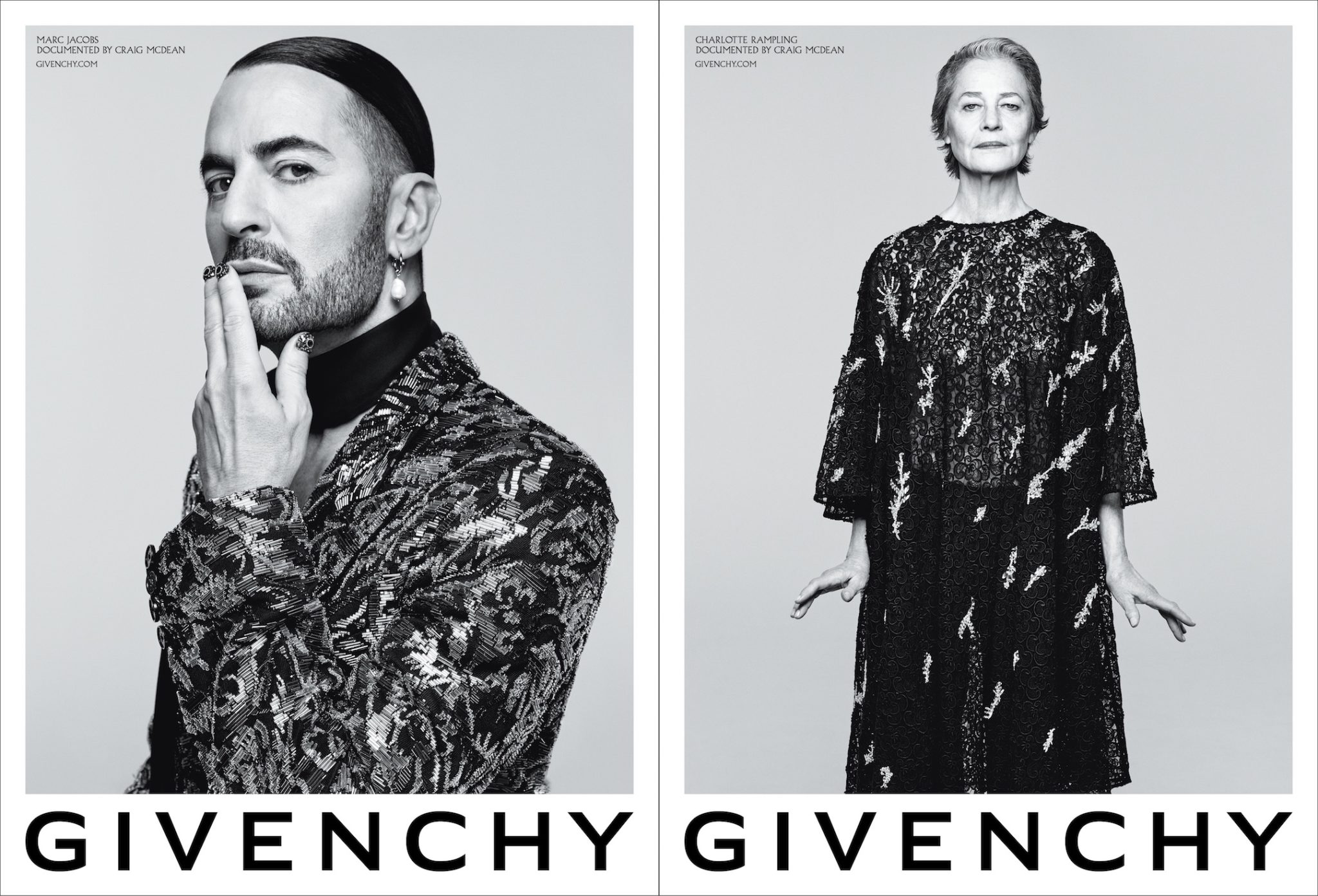 bộ ảnh quảng bá của givenchy marc jacobs và charlotte rampling