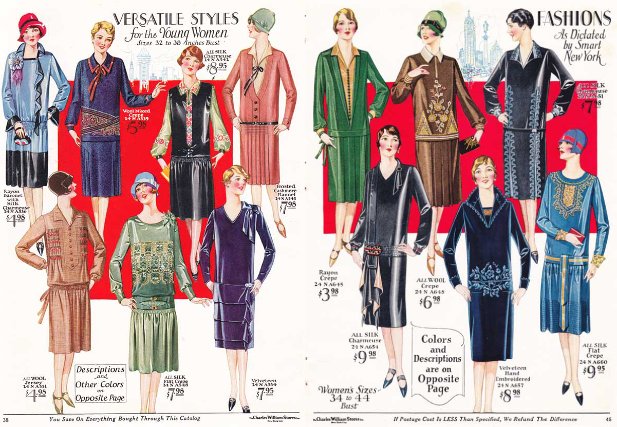 catalog váy hoa vintage phụ nữ 1927 new york