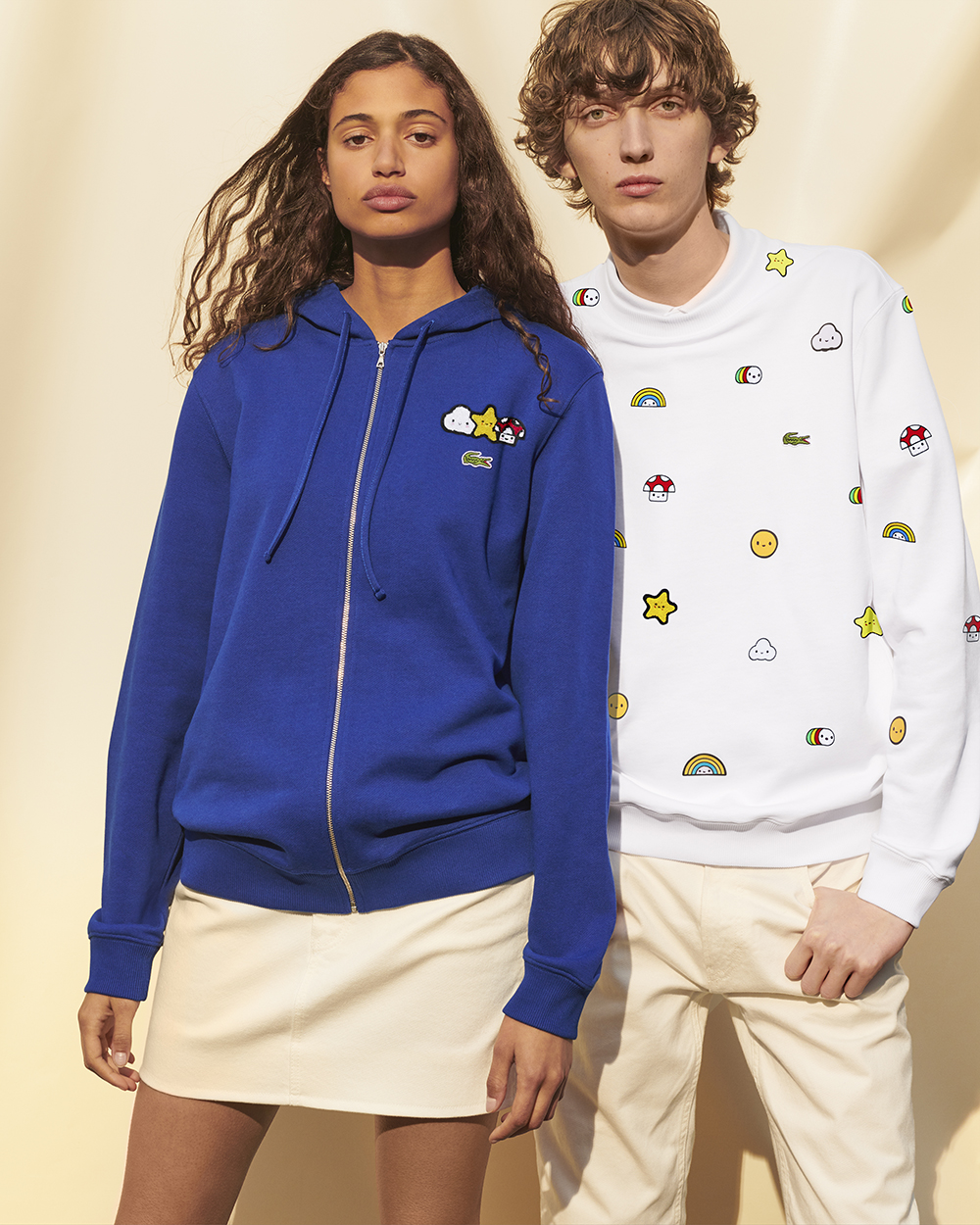 bst lacoste x friends with you áo khoác nỉ xanh