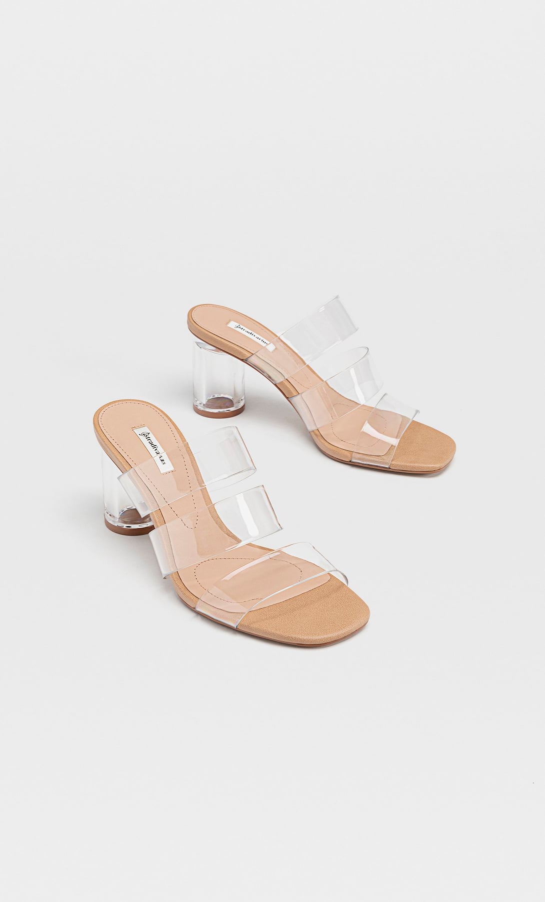 Giày mules trong suốt Stradivarius