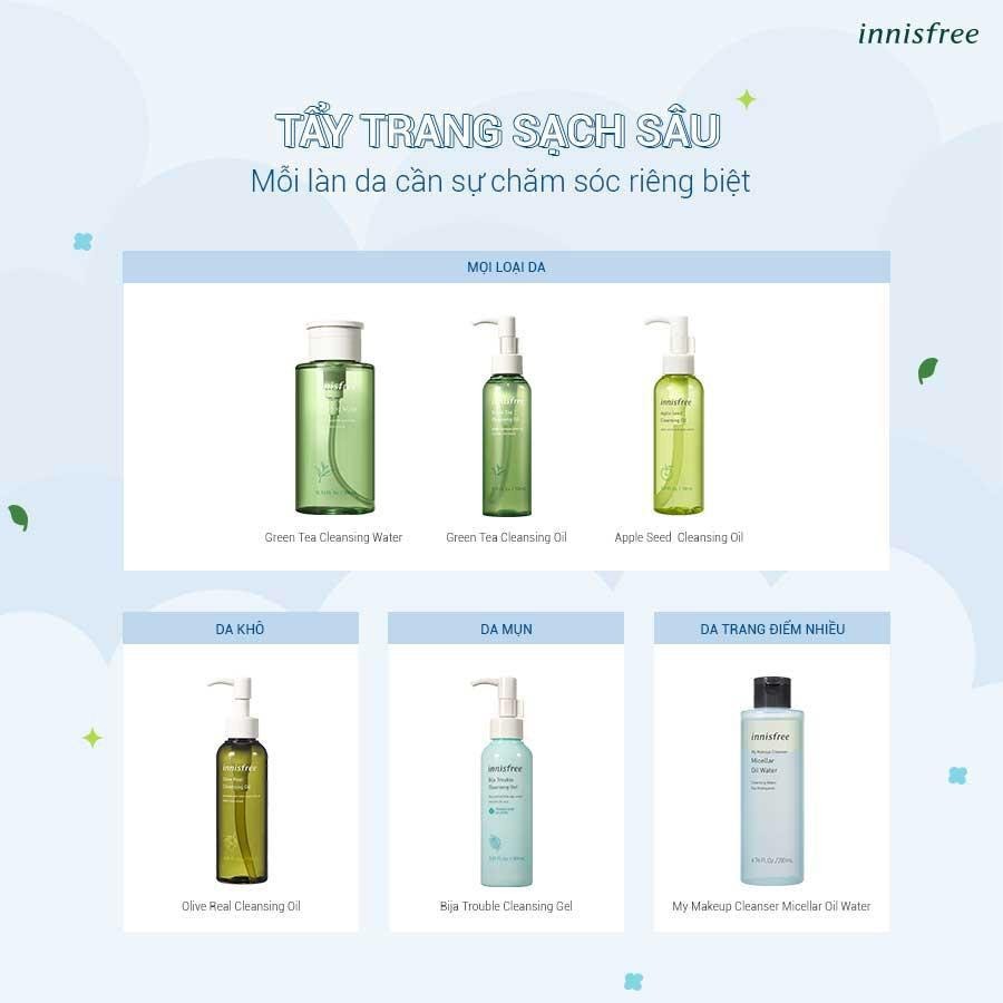 cleansing water và cleansing oil của innisfree ưu đãi