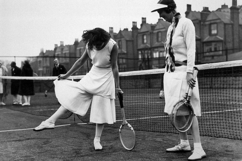 quần culottes tennis 1931 divided skirt