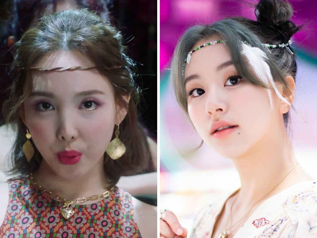 Nayeon và Chaeyoung trong mv more & more của twice