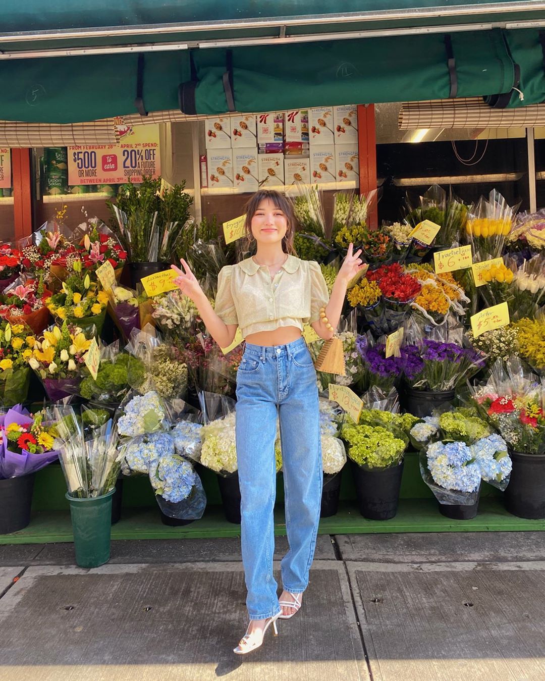 quần mom jeans vintage aesthetic áo crop top