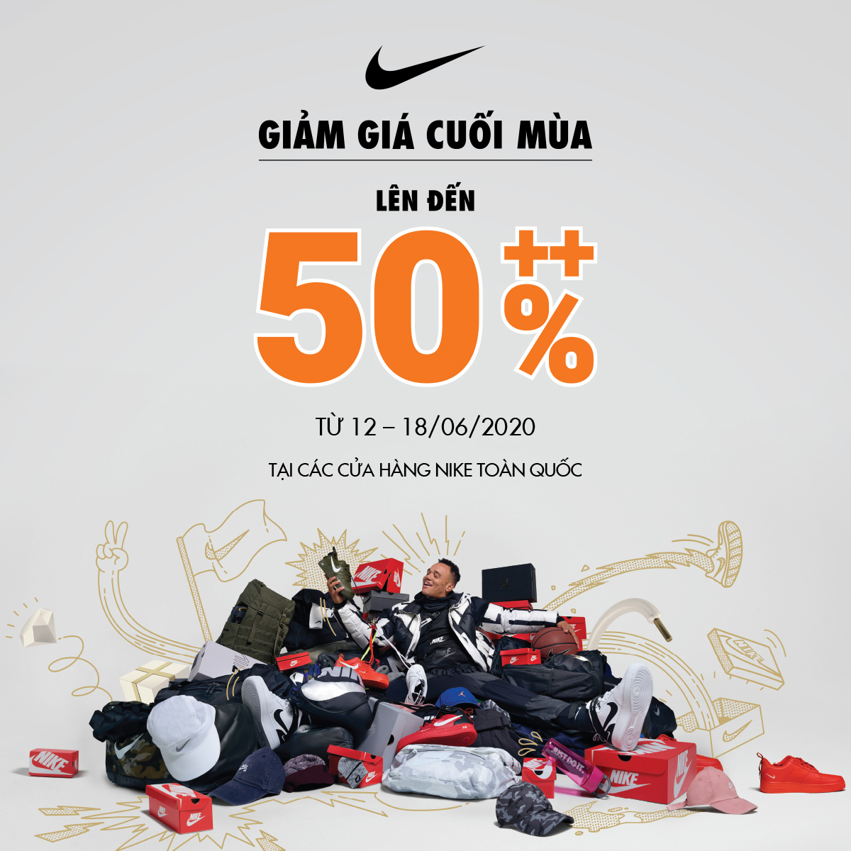 nike giảm gia cuối mùa ưu đãi lên đến 50%