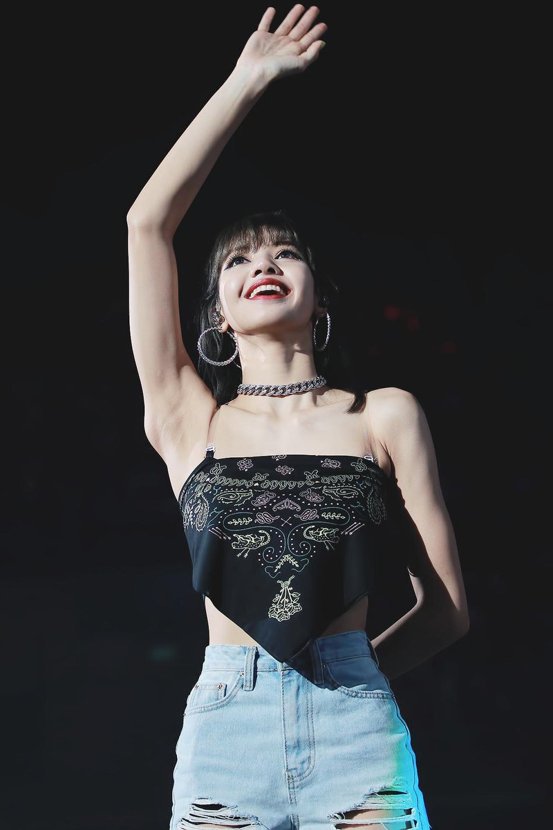 Lisa wearing bandana top