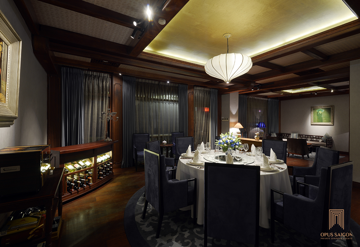 opus saigon phòng sapphire màu xanh đương đại