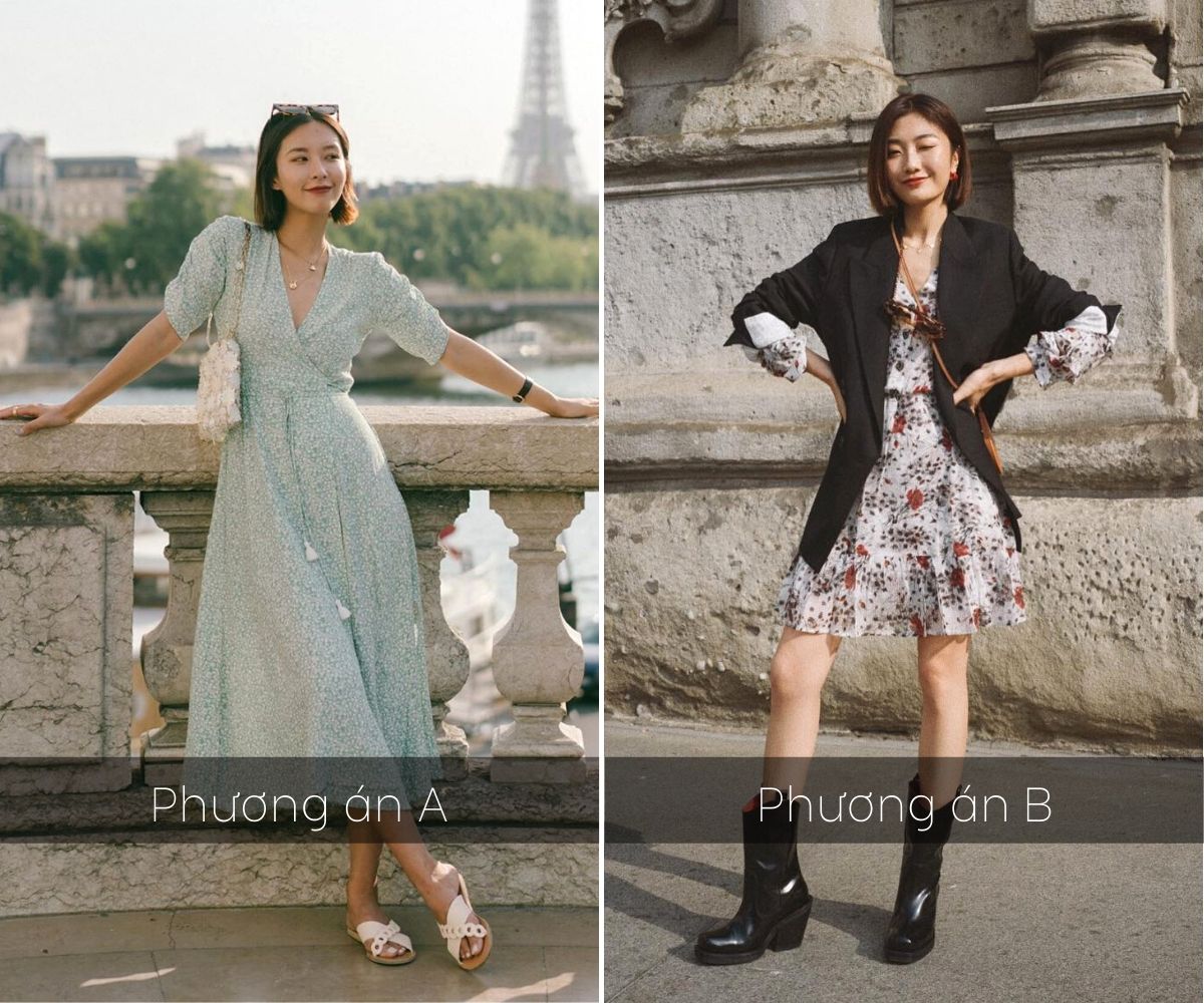 trắc nghiệm thời trang phong cách hẹn hò cuối tuần đầm wrap dress áo blazer