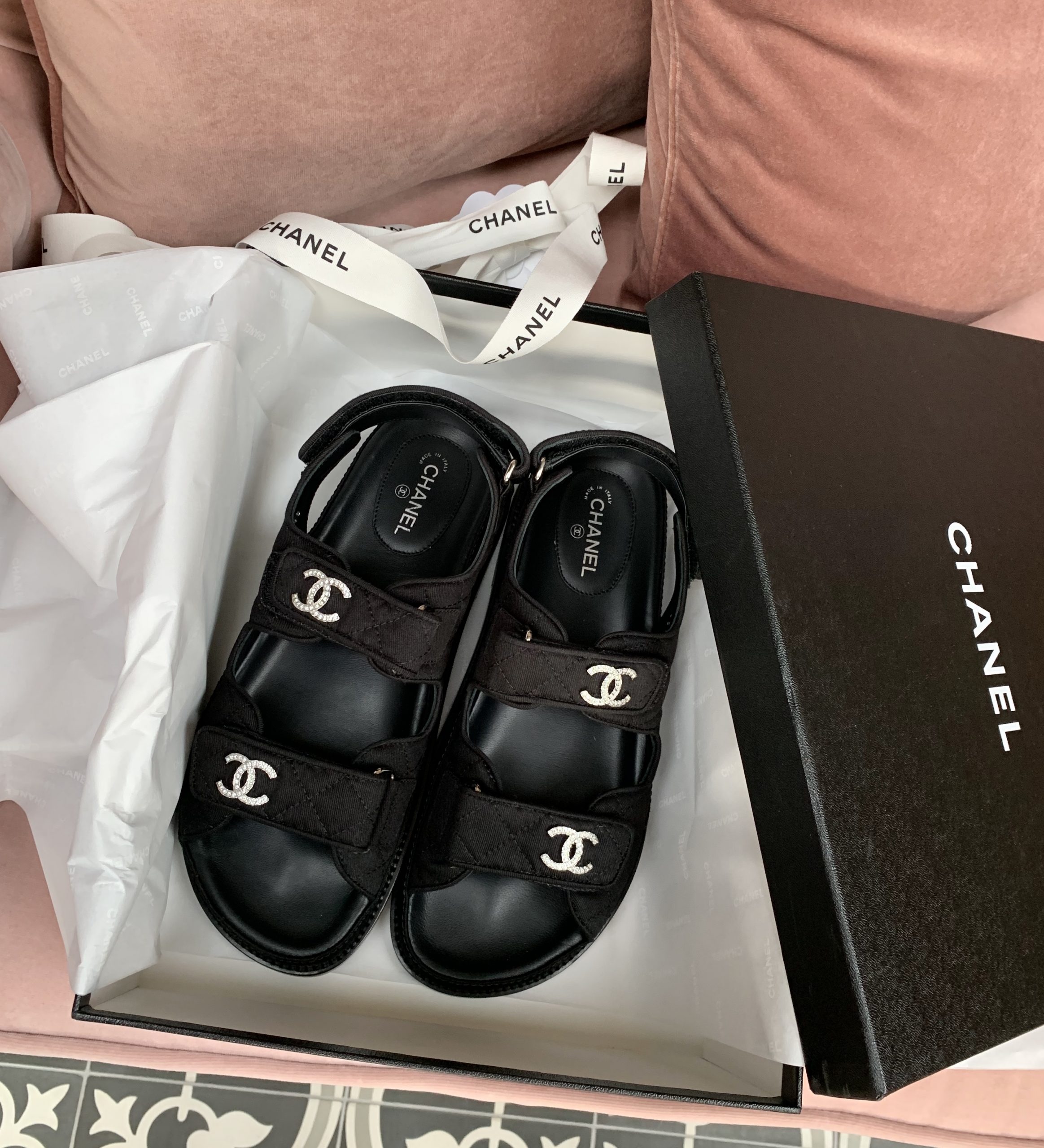 giày sandal nữ đế thô Chanel