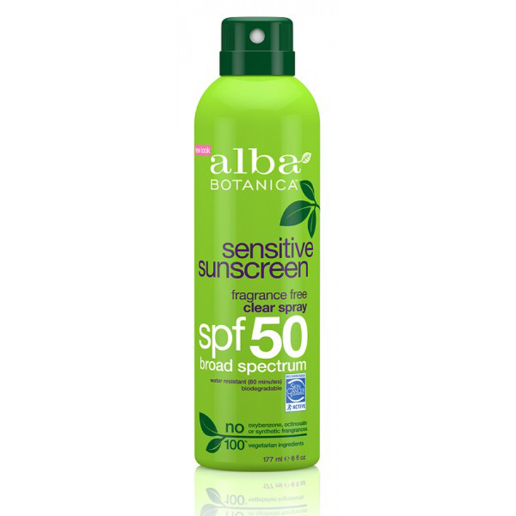 xịt chống nắng Alba Botanica Spray Sunscreen Sensitive SPF 50