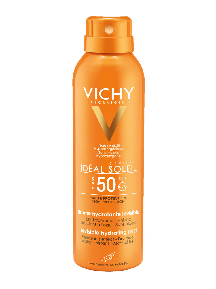 Xịt khoáng chống nắng kiềm dầu SPF 50 PA+++ Ideal Soleil Face Mist.