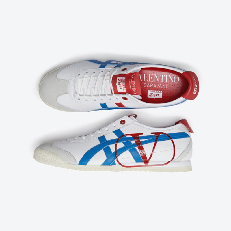 Giày thể thao Onitsuka Tiger x Valentino màu đỏ xanh