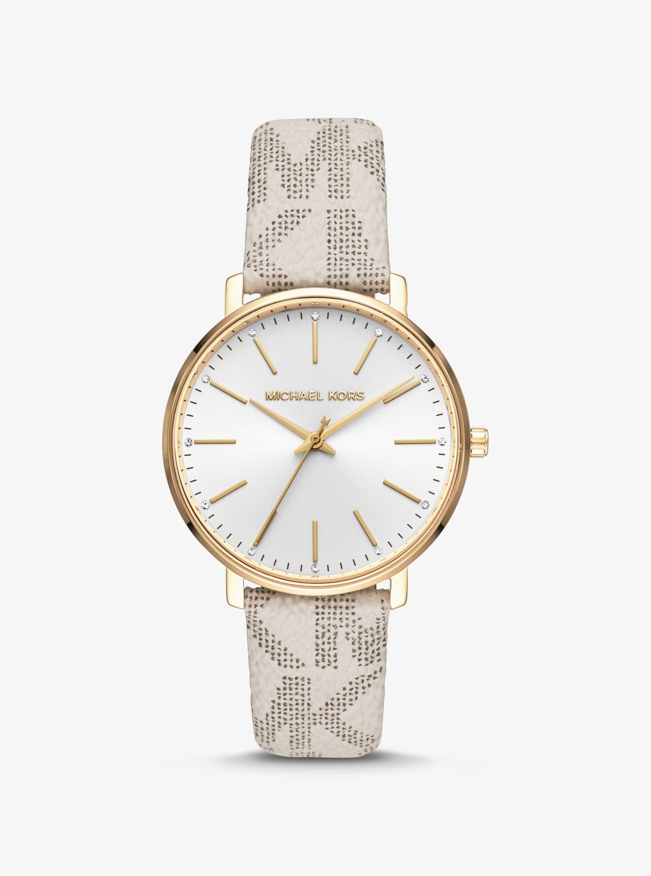 Đồng hồ dây da cách điệu Michael Kors