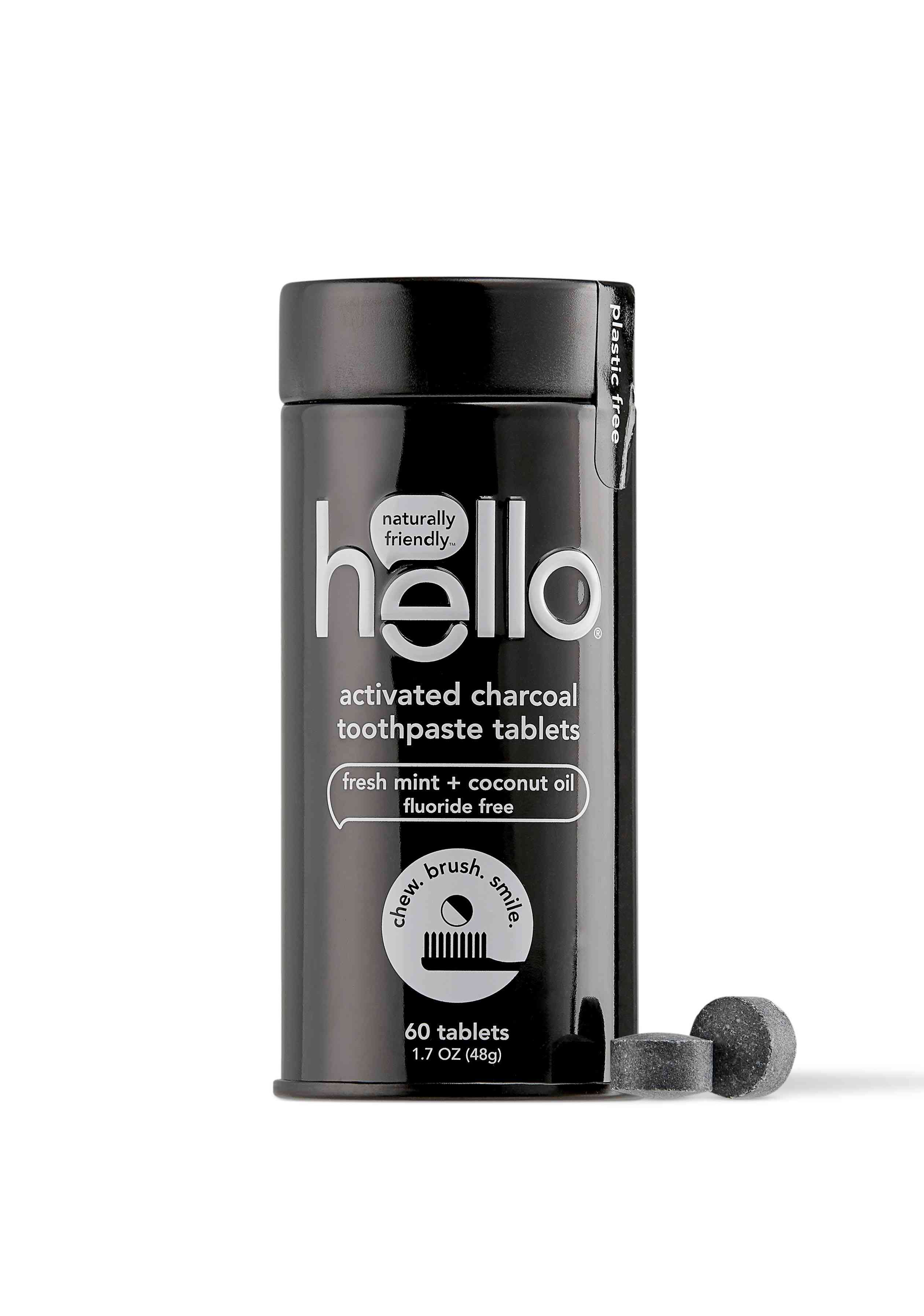 làm đẹp Hello Activated Charcoal Toothpaste Tablets.