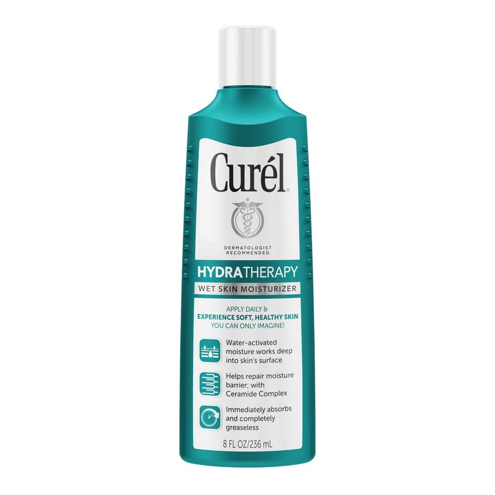 lotion Curél Hydratherapy Wet Skin Moisturizer.