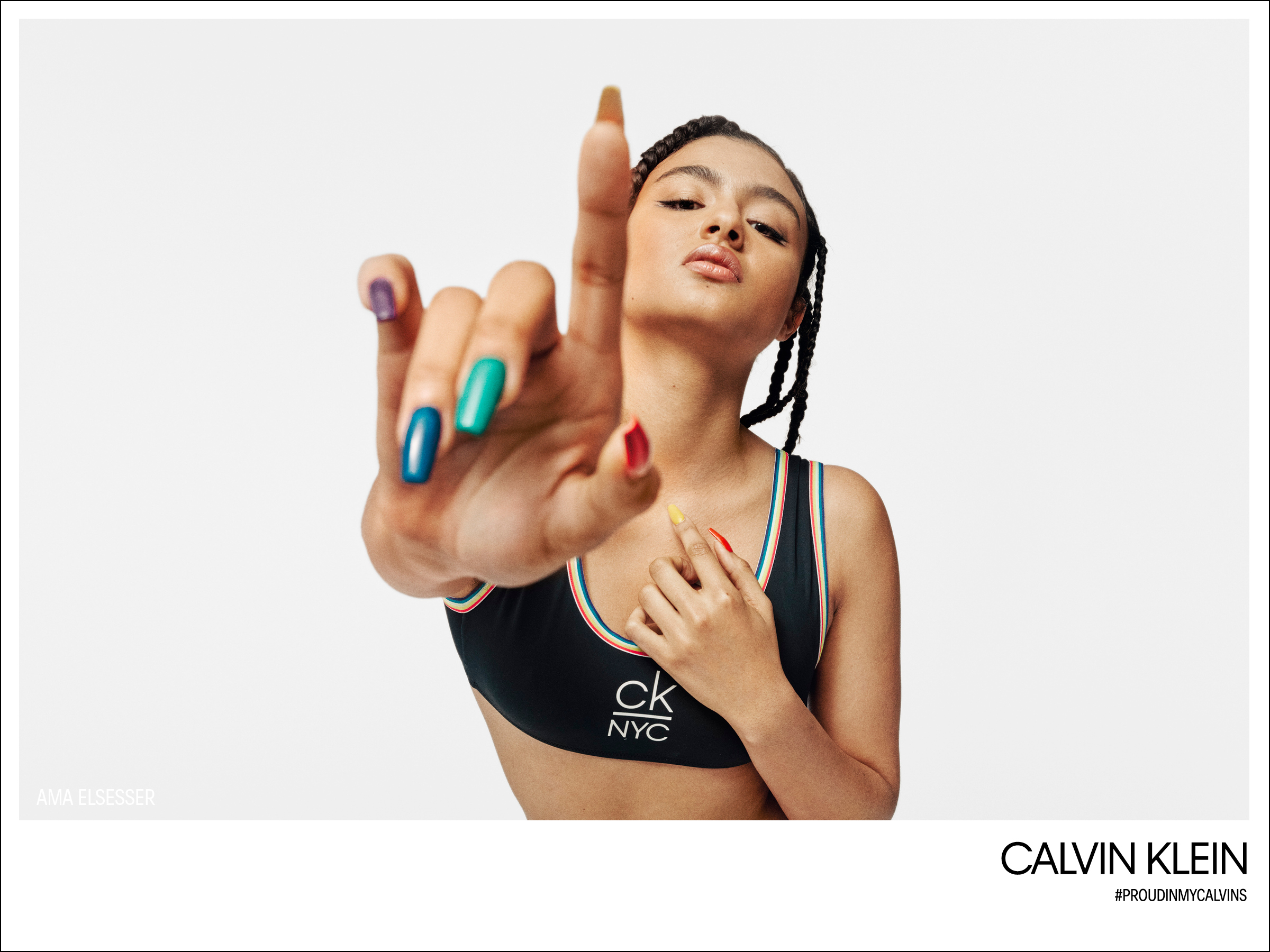Người mẫu diễn viên Ama Elsesser cùng BST Pride truyền cảm hứng sắc màu đa dạng giới của Calvin Klein