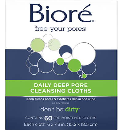 Biore Daily Cleansing Cloths.