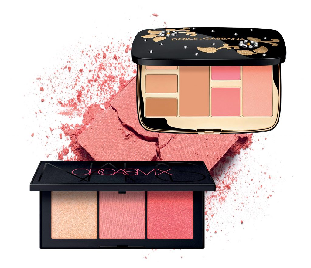 bảng phấn trang điểm màu da của Nars và Dolce Gabbana