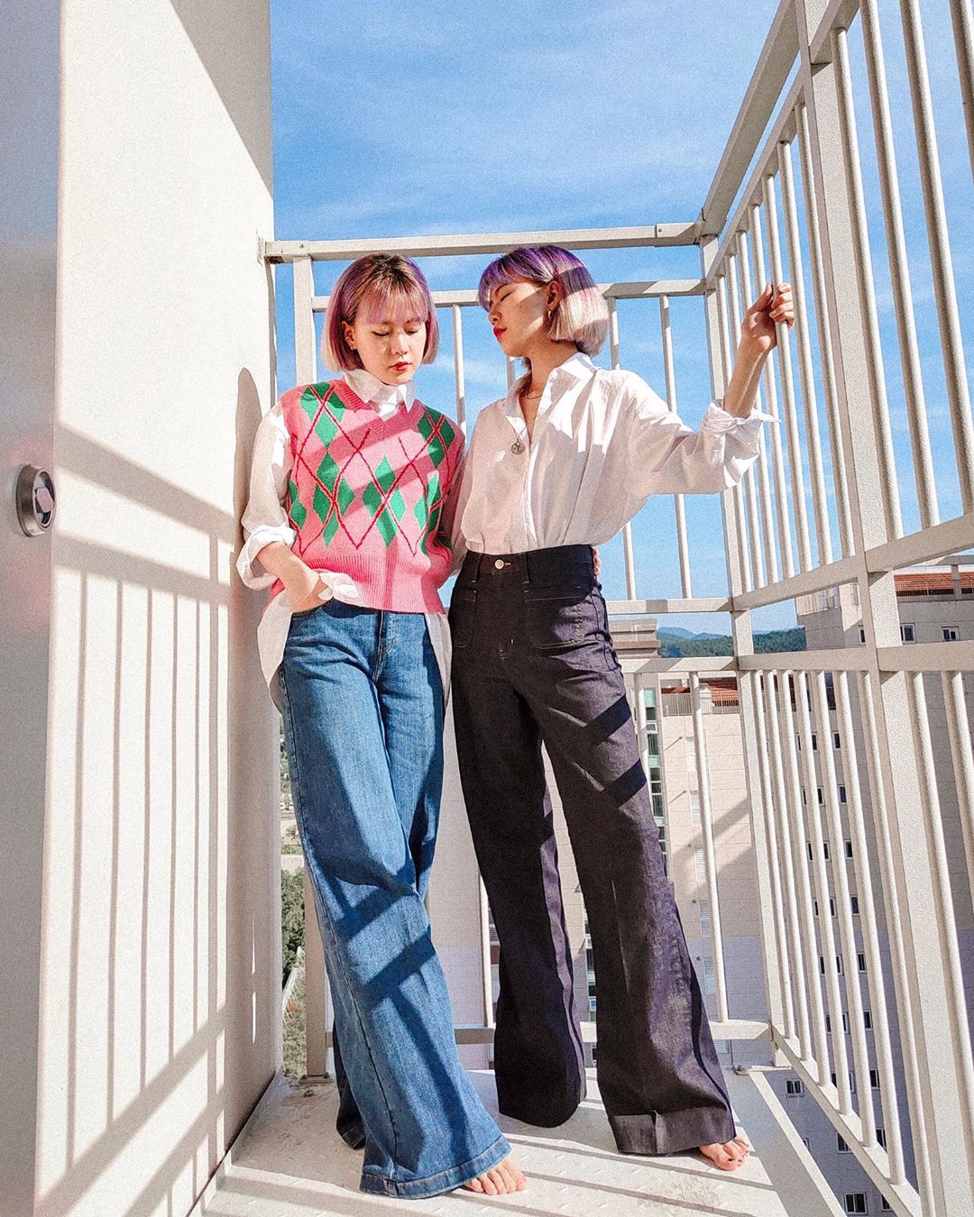 món đồ retro thời trang quần jeans ống loe