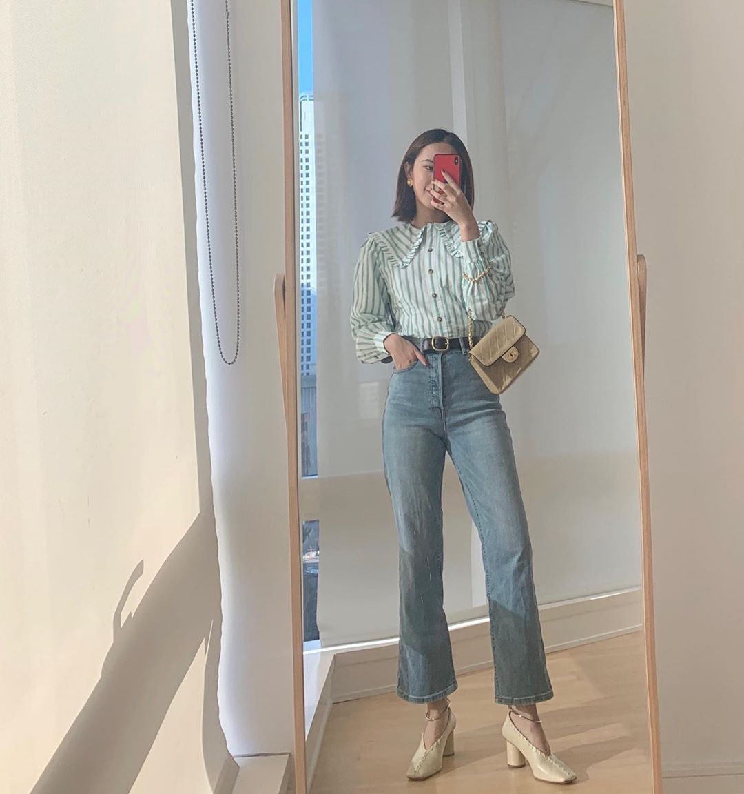 quần jeans lưng cao petite