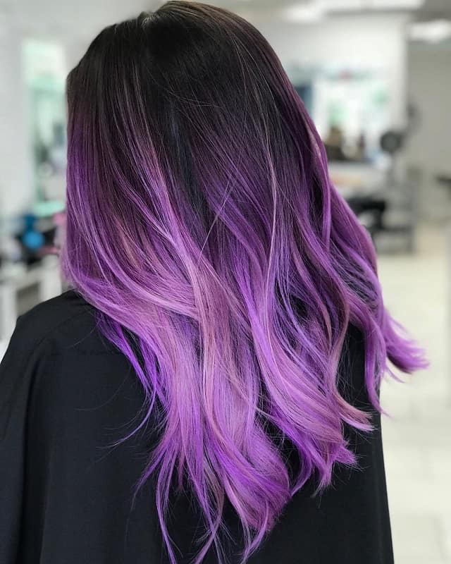 tóc tím balayage