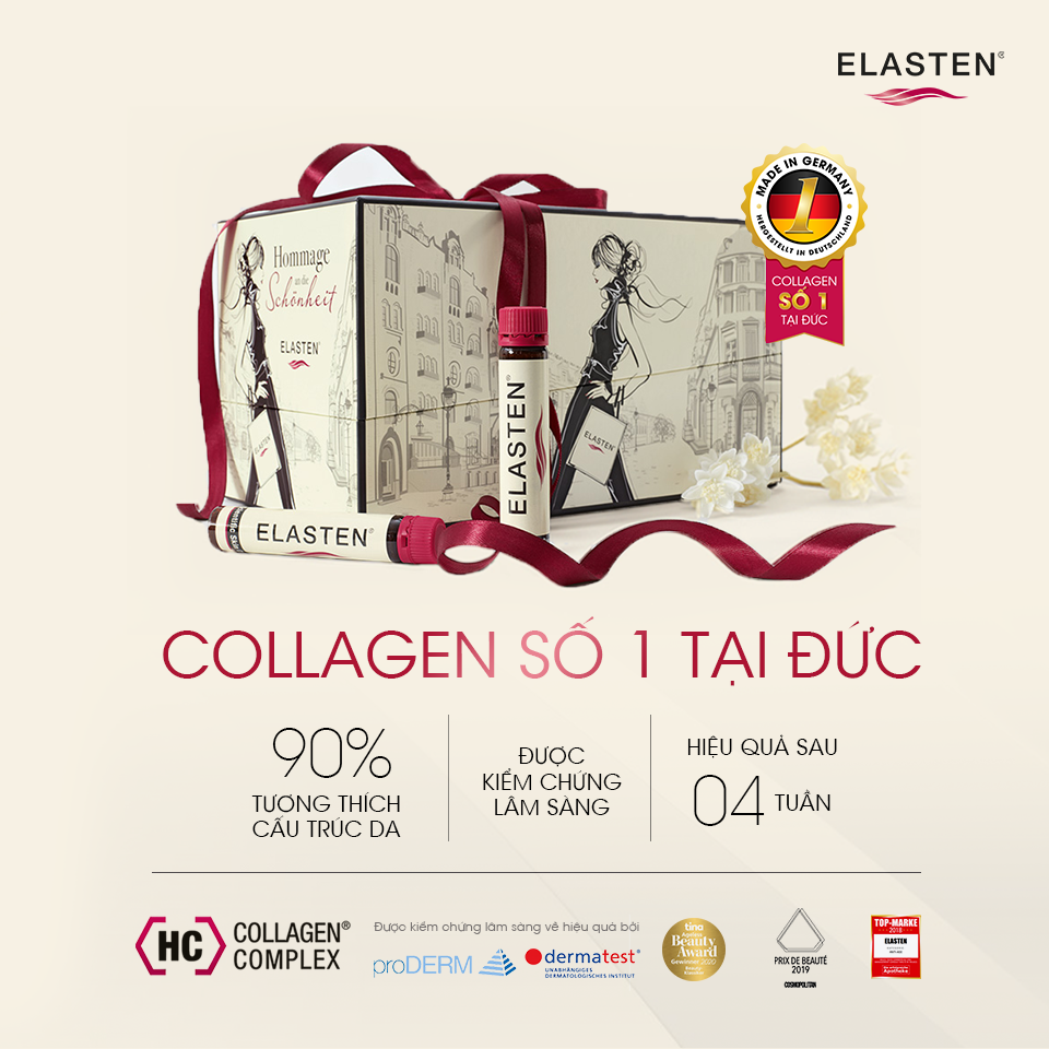 Elasten thức uống bổ sung collagen số 1 tại Đức