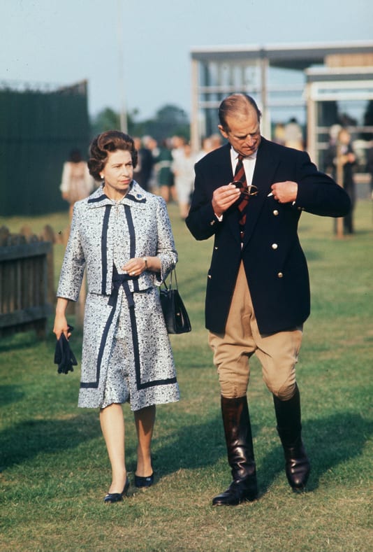 Prince Philip and the Queen at Guards Polo Clup in windsor (Photo by Tim Graham)