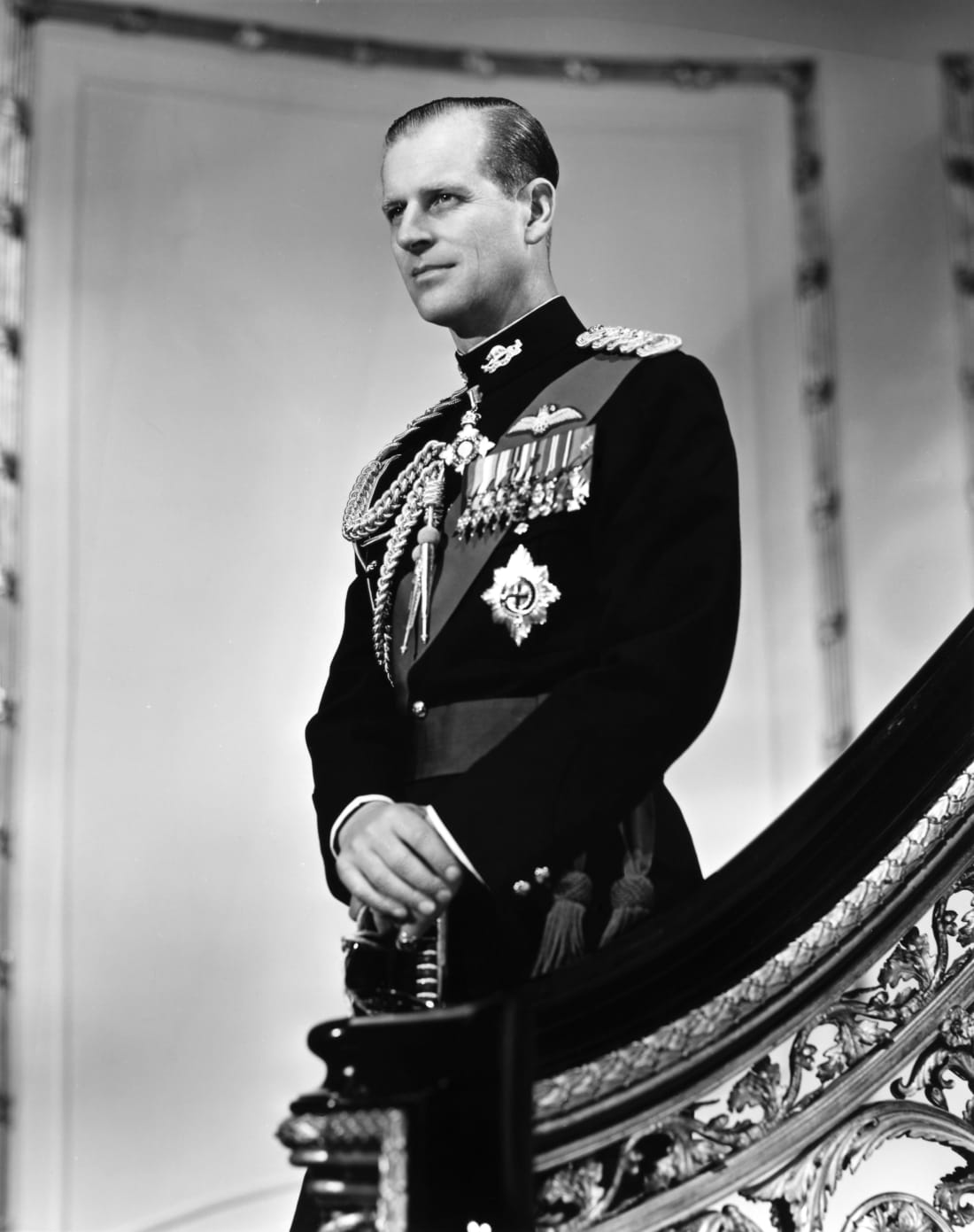 Prince Philip for a portrait in Buckingham Palace in 1958 (Photo by Michael Ochs)