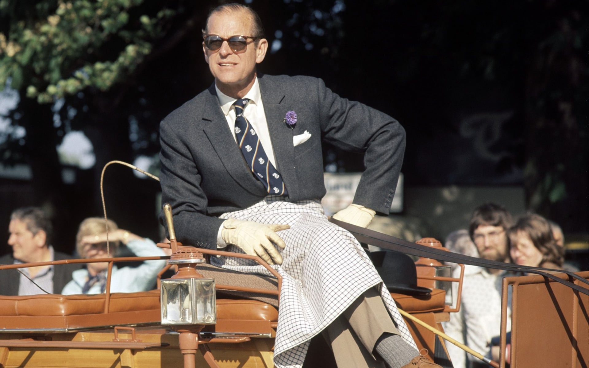 prince philip watch the windsor horse trials in 1976