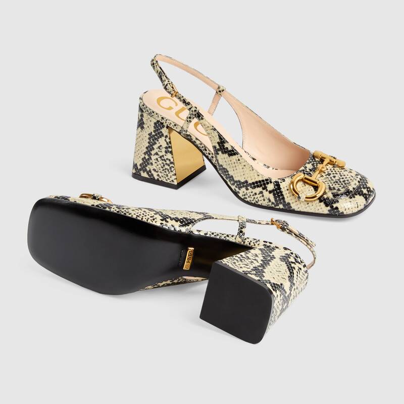 Đôi Gucci slingback hoạ tiết da trăn