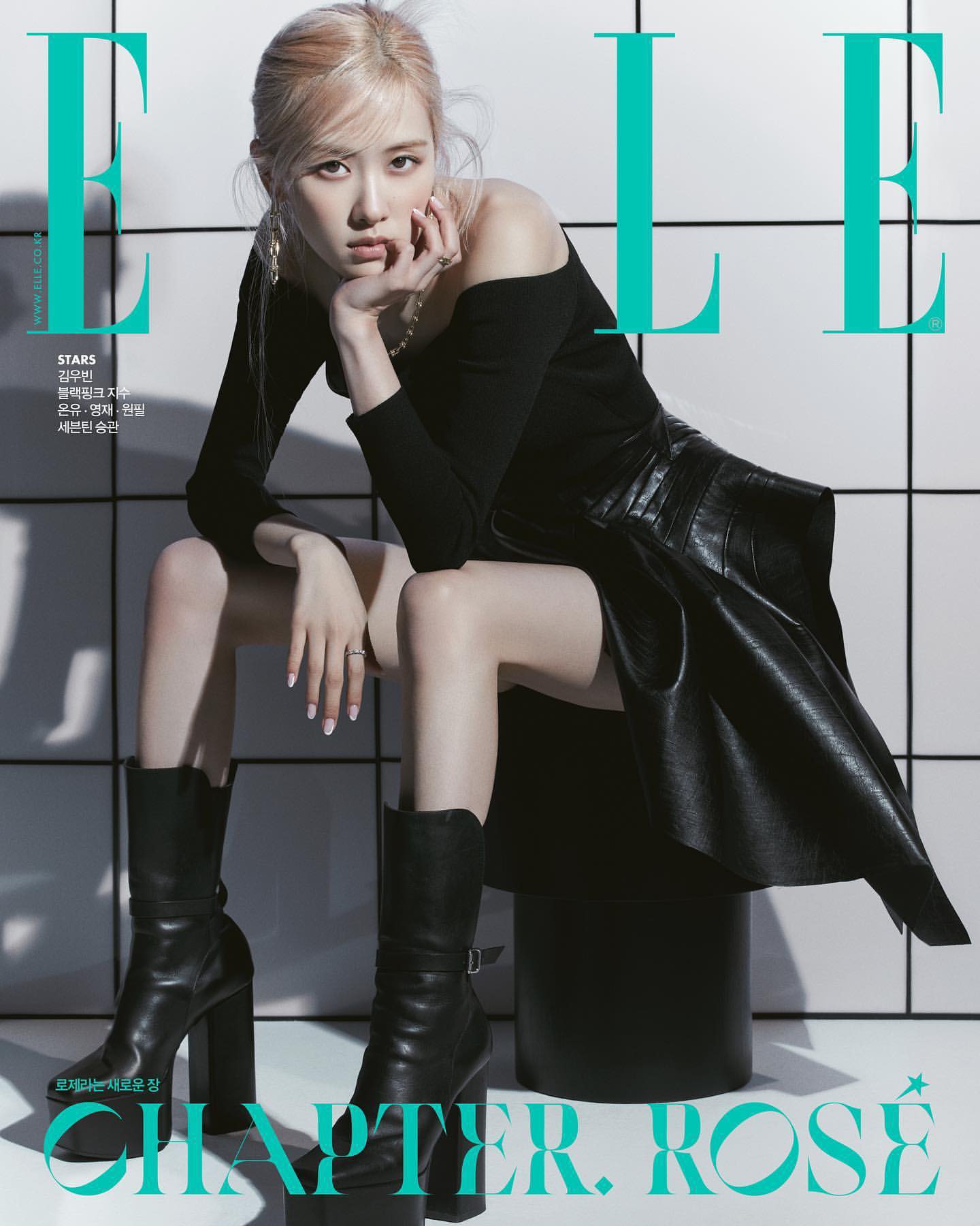 Rosé Black Pink bìa tạp chí ELLE Korea số tháng 6