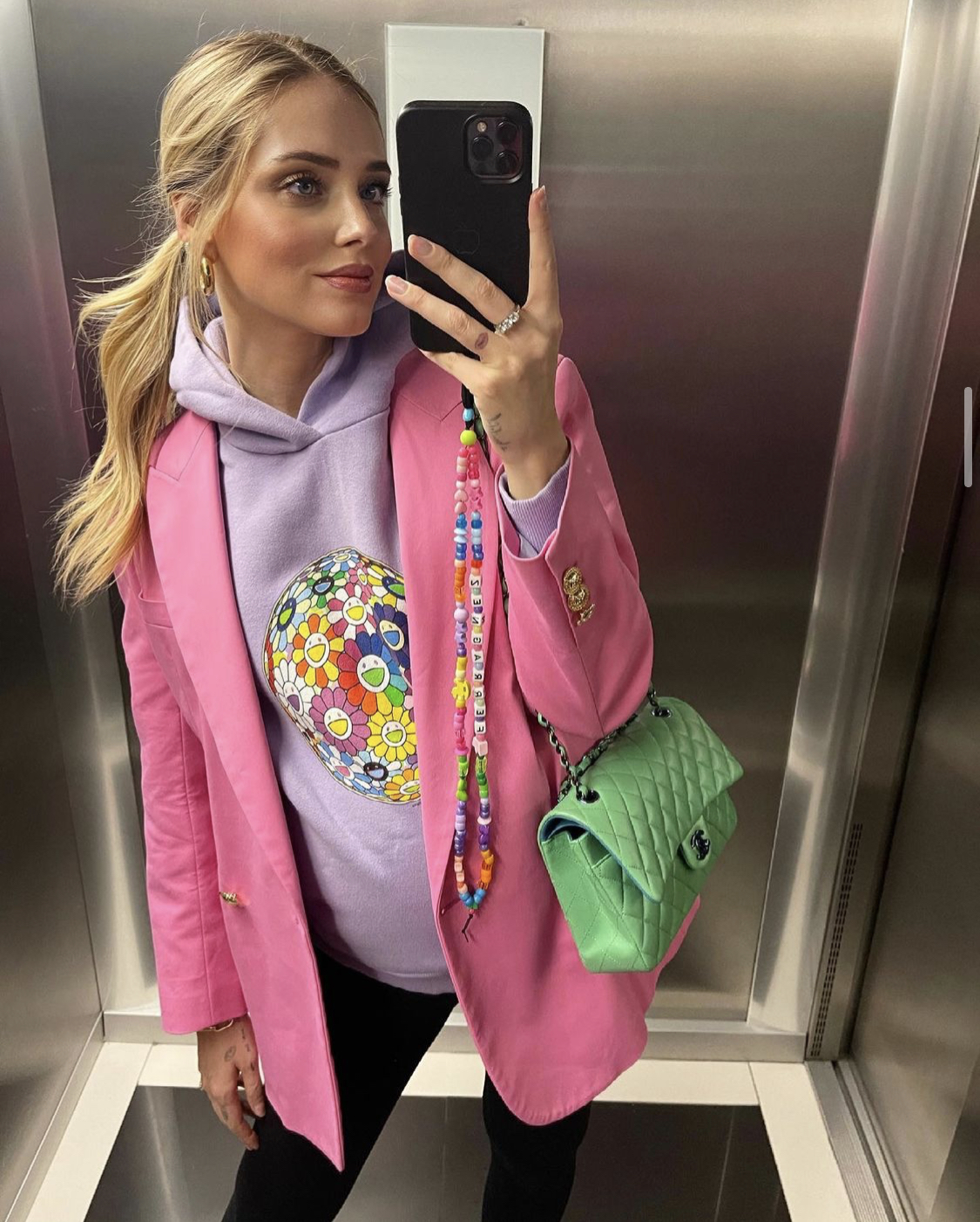 dây đeo điện thoại hạt nhựa chiara ferragni