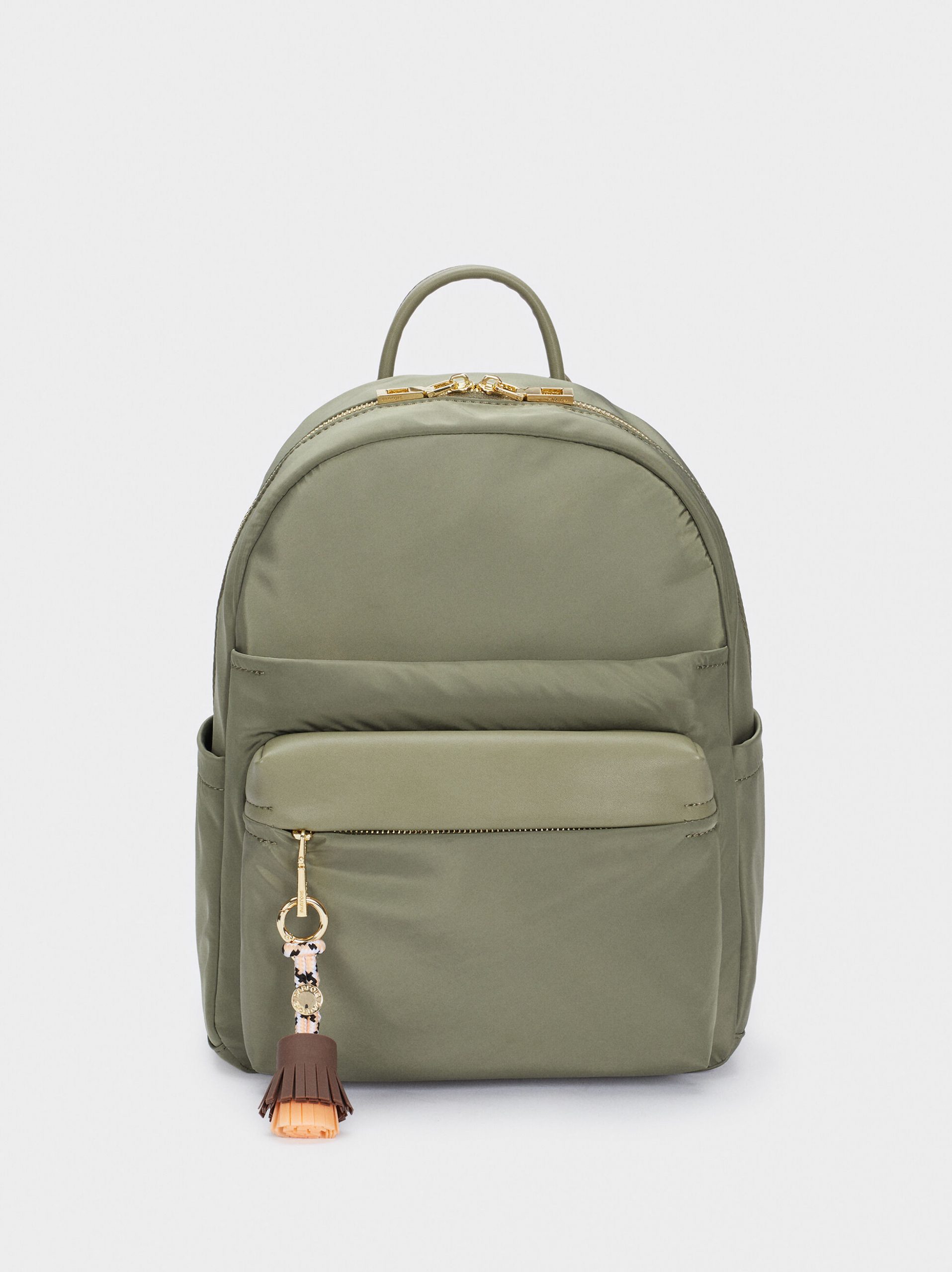 Moss green waterproof canvas backpack
