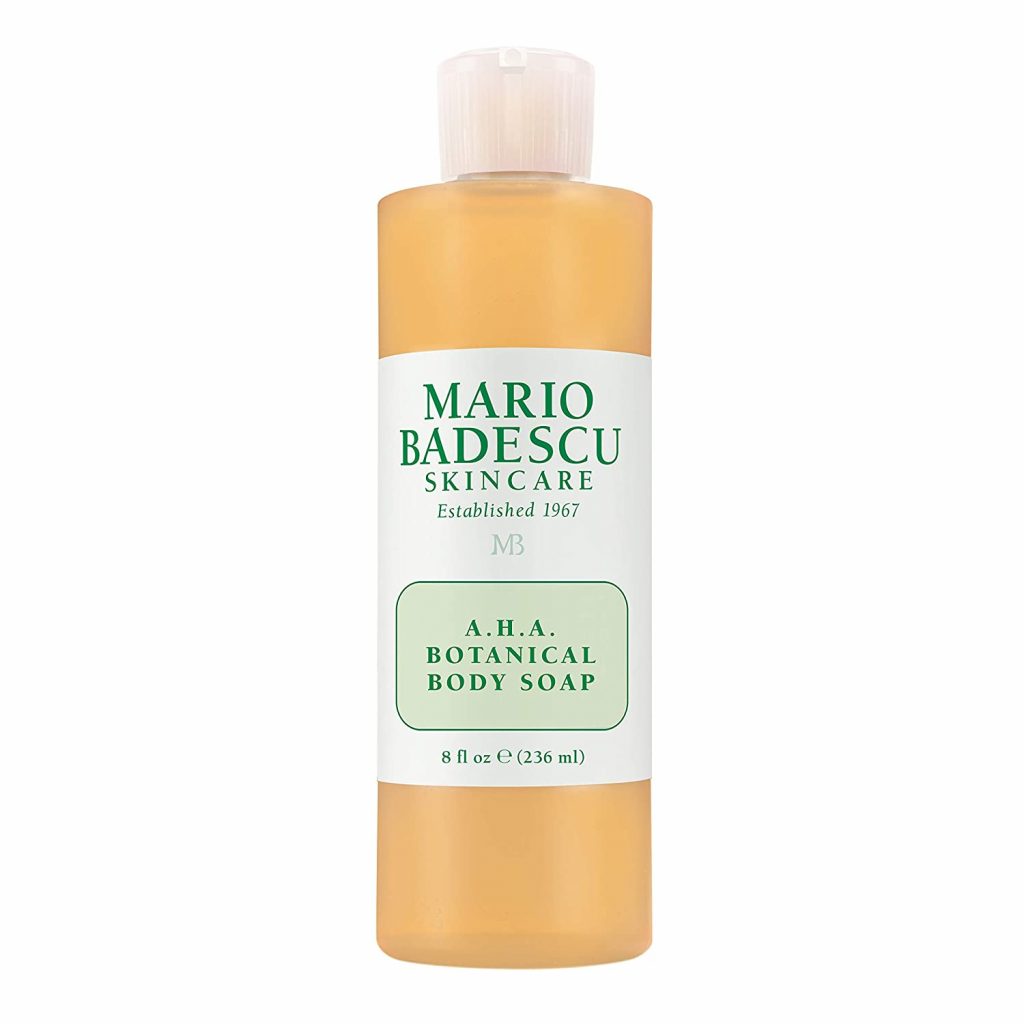 Gel tắm có chứa AHA như Mario Badescu AHA Botanical Body Soap giúp điều trị mụn lưng hiệu quả