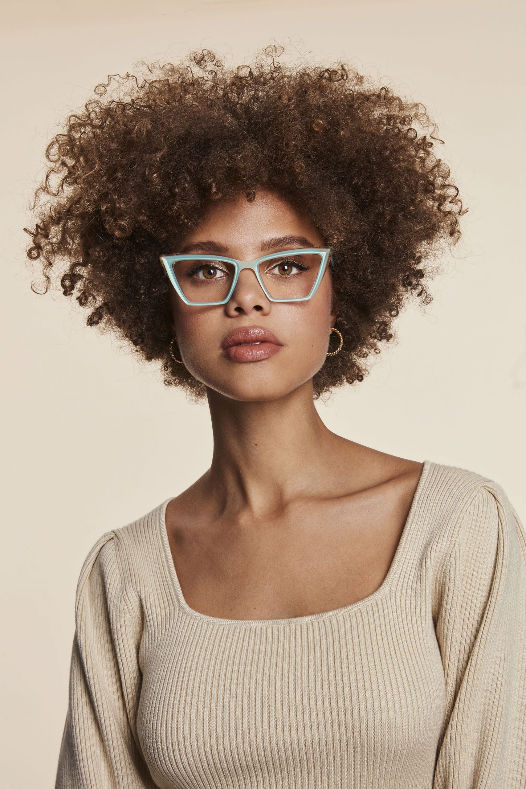 Eyeglasses with fancy geometric design