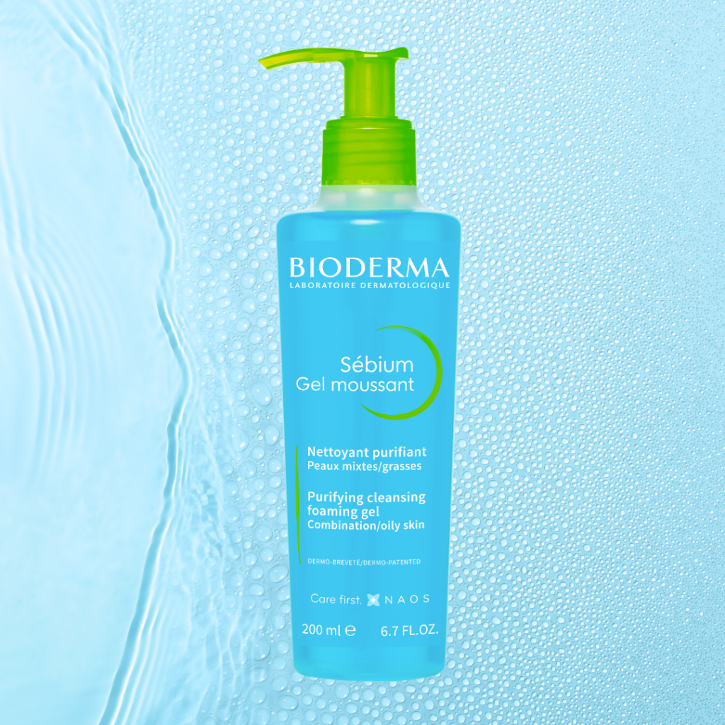 Sản phẩm làm sạch da dầu và bã nhờn Gel rửa mặt tạo bọt Bioderma Sebium Gel Moussant 