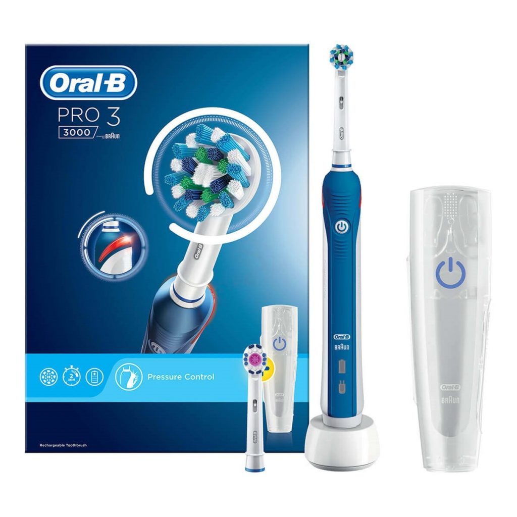 Bàn chải điệnOral-B Pro 3 3000 CrossAction Electric Toothbrush Rechargeable