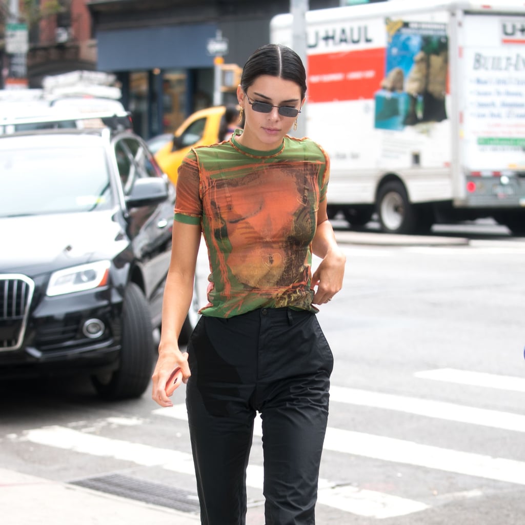 kendall jenner áo lưới camo