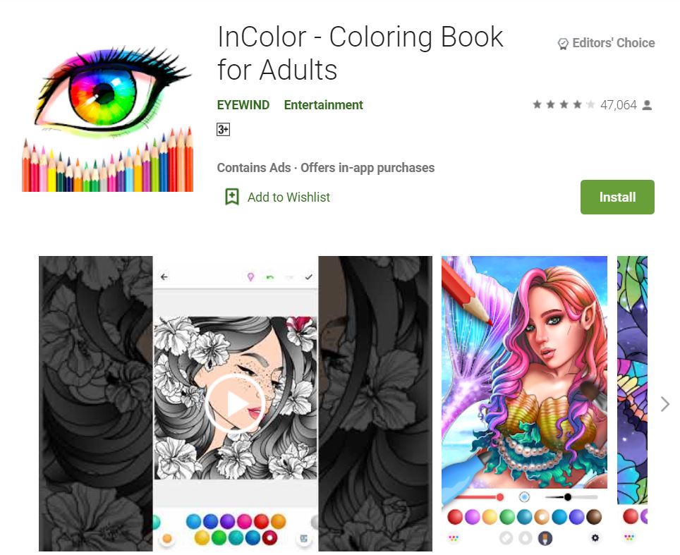 ứng dụng tô màu incolor