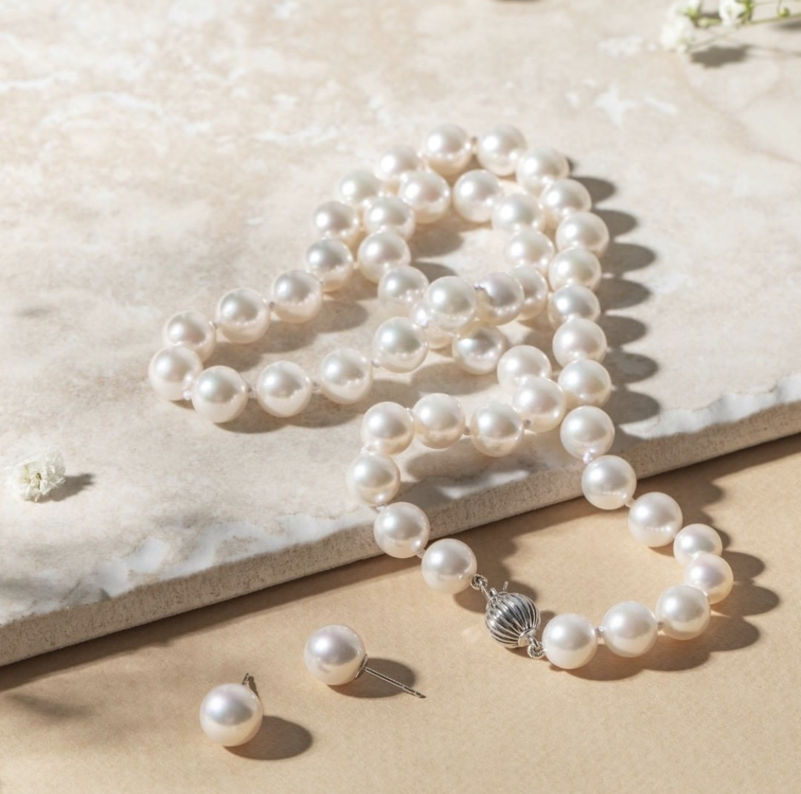 white pearls necklace