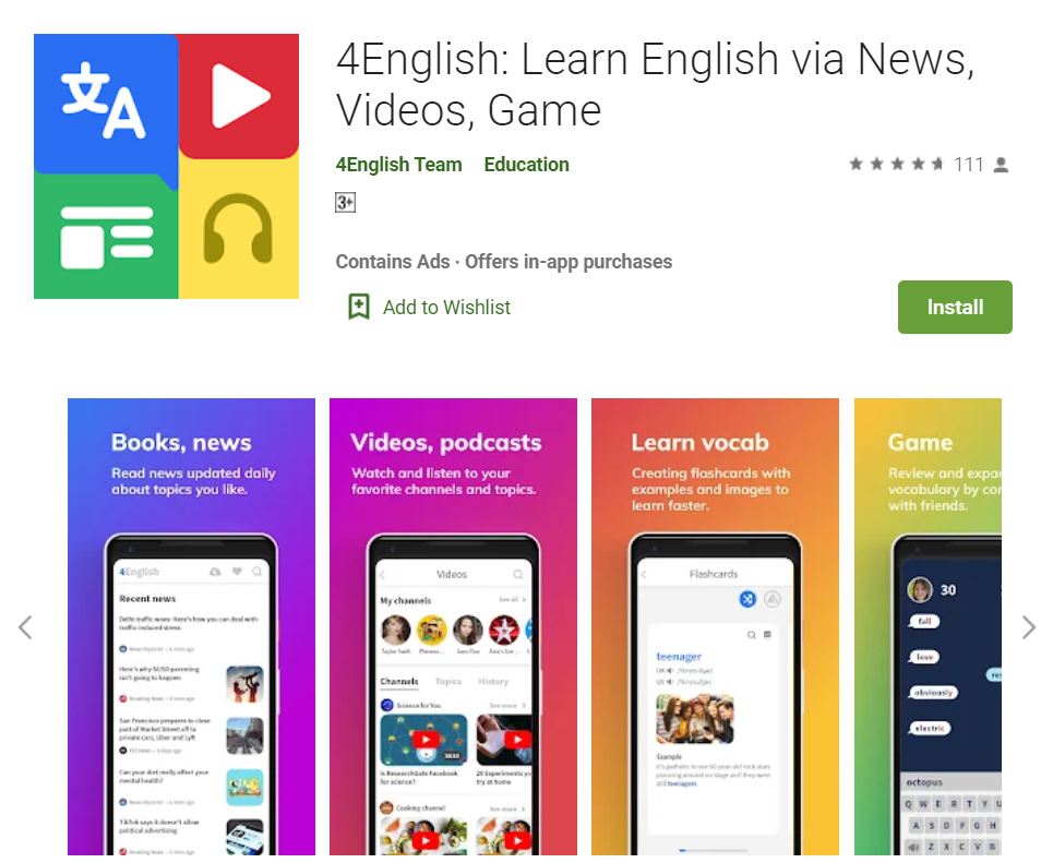 ứng dụng 4english