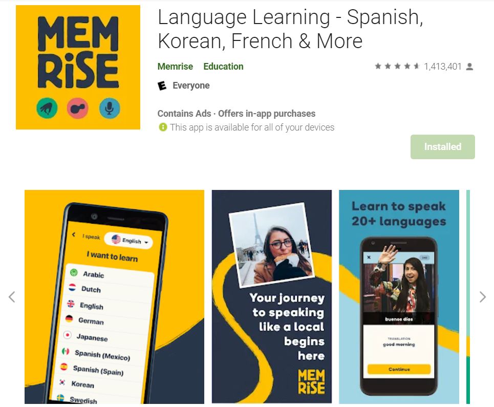 ứng dụng memrise