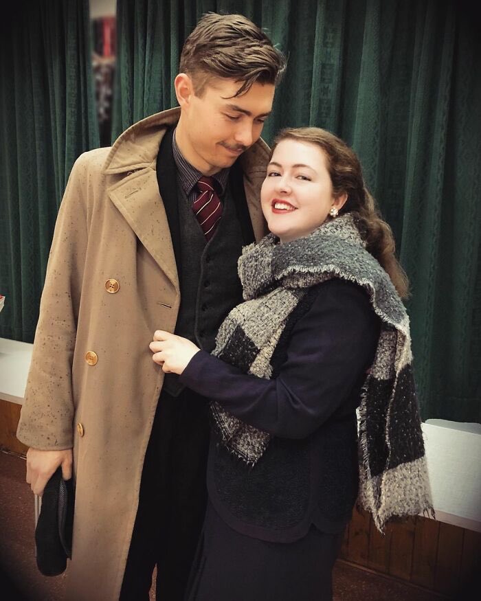 Couple in The 1930s Vintage Clothes