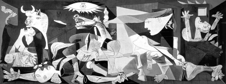 tranh trắng đen guernica 1937