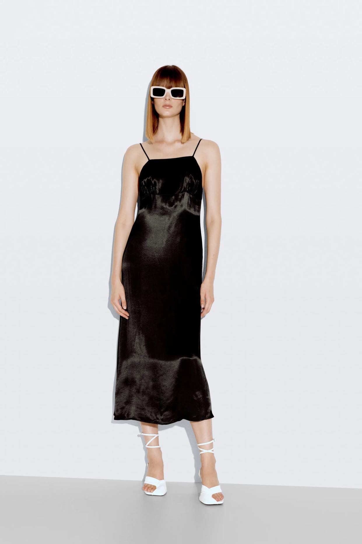 midi slip dress váy 2 dây