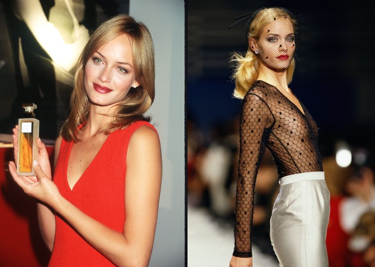 Người mẫu Amber Valletta ở thập niên 90s.