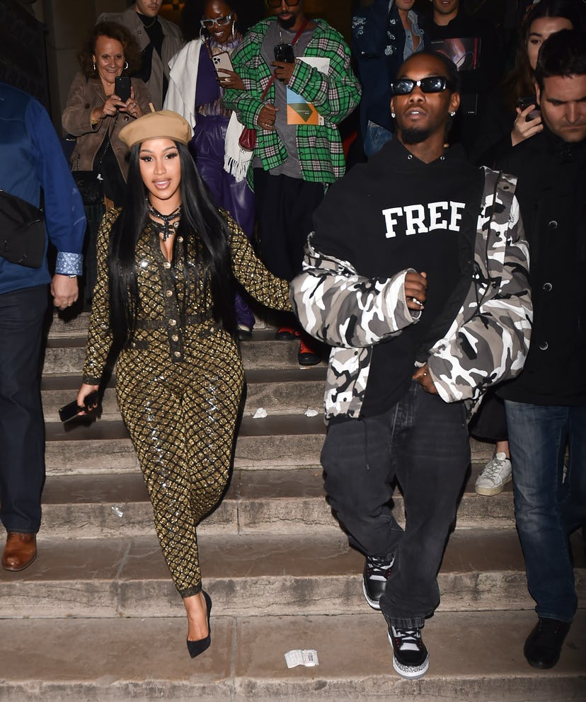 Cardi B và Offset PFW 2021 đêm 30/9 ở Giraffe restaurant