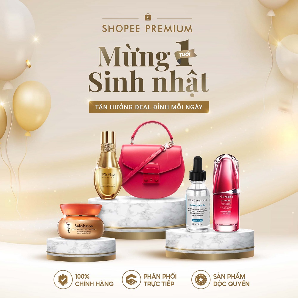 Shopee Premium mừng ưu đãi sinh nhật 1 tuổi 