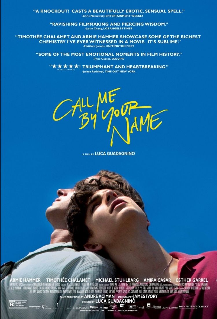 poster phim call me by your name của timothée chalamet